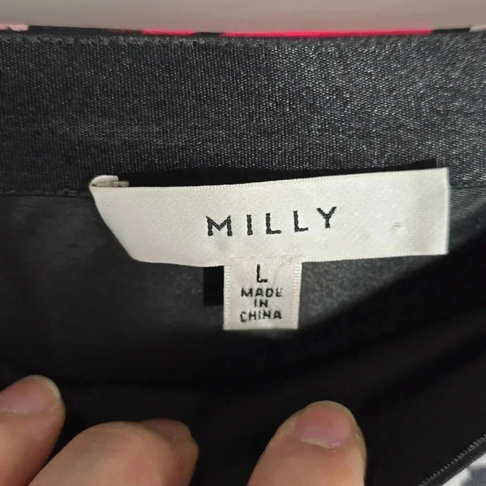{Milly} Fion Graphic Butterfly Bias Cut Satin Skirt - Picture 15 of 17